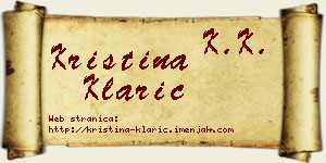 Kristina Klarić vizit kartica